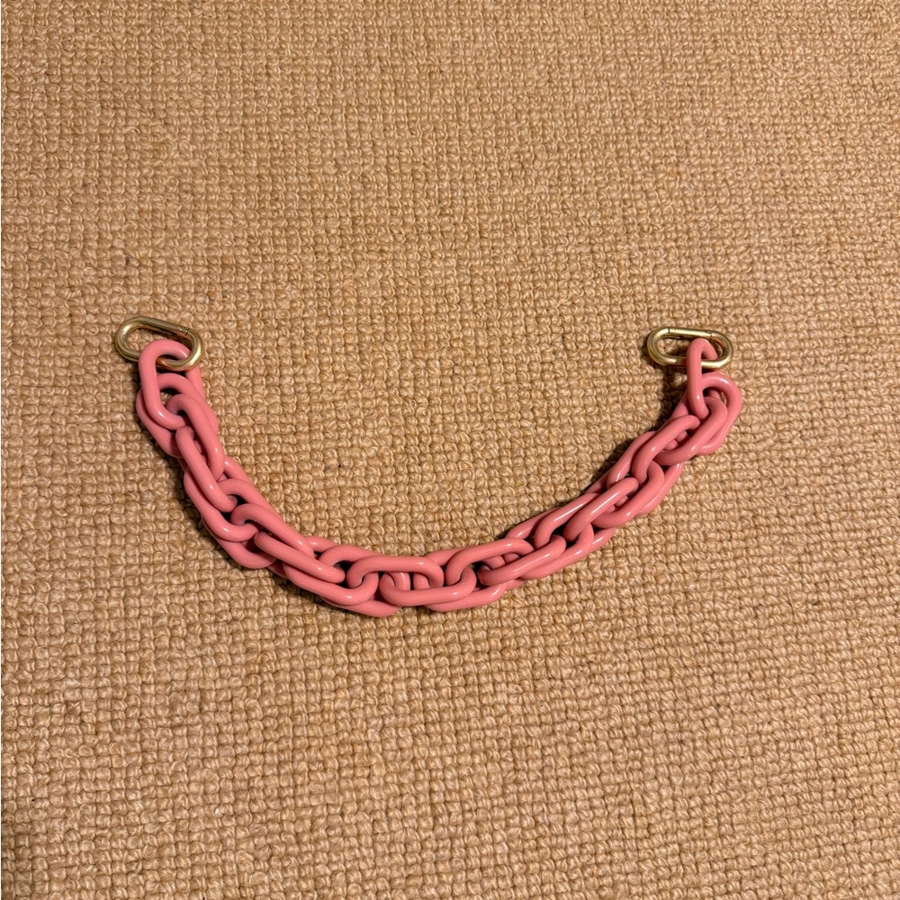 Clare V Grande Fanny in Bisque Check sold with detachable pink chain strap - Picture 14 of 16